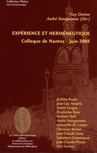 Expérience et herméneutique : colloque de Nantes, juin 2005