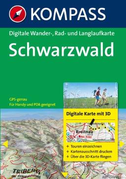 Schwarzwald - Digitale Wander-, Rad- und Langlaufkarte