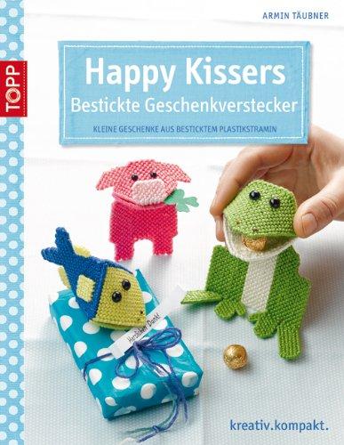 Happy Kissers - Bestickte Geschenkverstecker: Kleine Geschenke aus besticktem Plastikstramin