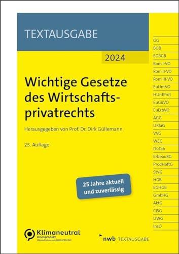 Wichtige Gesetze des Wirtschaftsprivatrechts (NWB Textausgabe)