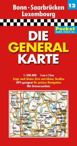 Die Generalkarte Pocket Bonn, Saarbrücken, Luxembourg 1:200 000