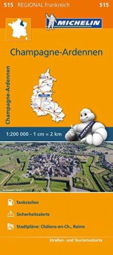 Michelin Champagne Ardennen: Straßen- und Tourismuskarte 1:200.000 (MICHELIN Regionalkarten)