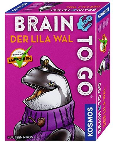 KOSMOS 690861 - Brain to go - Der lila Wal, Spielend das Gehirn trainieren mit Denksport für zwischendurch. Merkspiel, Gesellschaftsspiel für 1 - 5 Spieler ab 8 - 99 Jahre, einfache Regeln