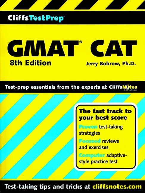 Cliffstestprep Gmat Cat Preparation Guide (CliffsTestPrep S.)