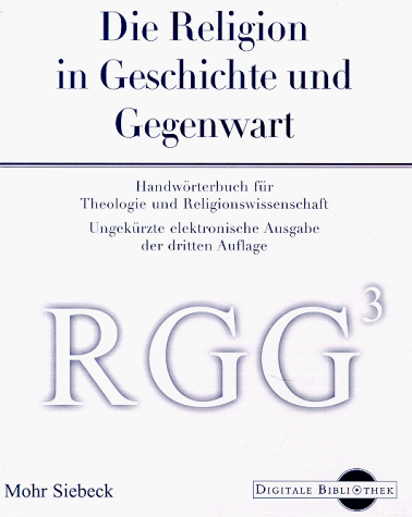 Die Religion in Geschichte und Gegenwart. CD- ROM für Windows 3.11/95/98/ NT. Handwörterbuch für Theologie und Religionswissenschaft. (Digitale Bibliothek 12)