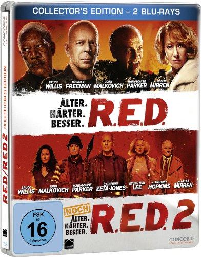 R.E.D. - Älter. Härter. Besser/R.E.D. 2 - Noch Älter. Härter. Besser - Steelbook [Blu-ray] [Collector's Edition]