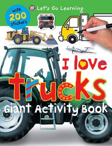 I Love Trucks (Let's Go Green Giant Activity Books)