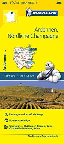 Michelin Ardennen - Nördliche Champagne: Straßen- und Tourismuskarte 1:150.000 (MICHELIN Localkarten)