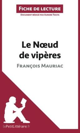 Le Noeud de vipères de François Mauriac (Fiche de lecture) : Analyse complète et résumé détaillé de l'oeuvre