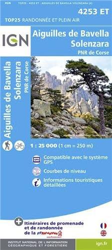 Korsika Aiguilles de Bavella - Solenzara - Parque National de la Corse 1 : 25 000 (Ign Map)