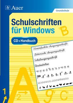 Schulschriften für Windows - Einzellizenz: 1. bis 4. Klasse. CD und Handbuch