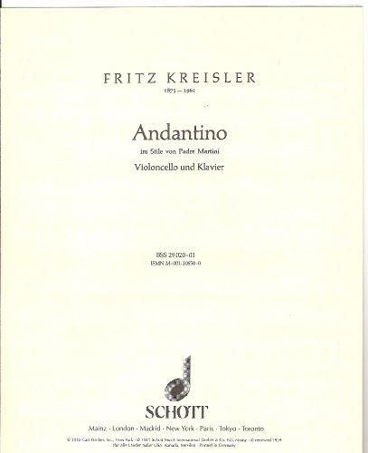 Andantino im Stile von P. Martini: Nr. 2. Violoncello und Klavier. (Edition Schott)