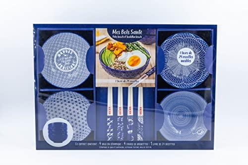 Mes bols santé : poke bowls et buddha bowls : coffret bleu