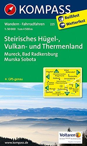 Steirisches Hügel-, Vulkan- u. Thermenland: Wanderkarte mit Radrouten. GPS-genau. 1:50000