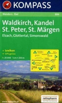 Waldkirch, Kandel, Sankt Peter, Sankt Märgen: Elzach. Glottertal. Simonswald. Wander- und Bikekarte. 1:25.000. GPS-genau