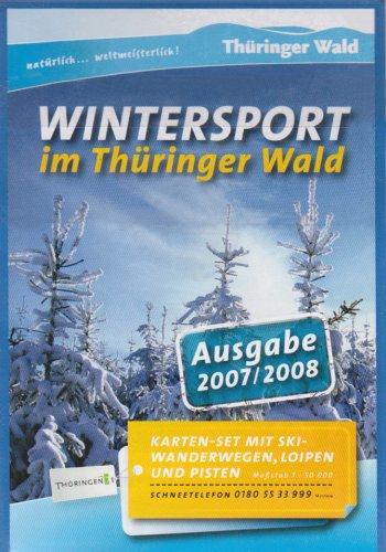 Wintersport im Thüringer Wald: Karten-Set aus 3 Karten mit Skiwanderwegen, Loipen und Pisten. Maßstab 1:50000