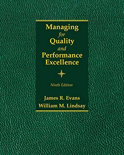 Managing for Quality and Performance Excellence