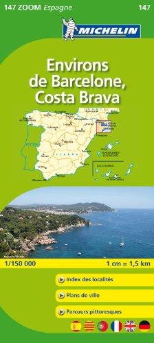 Environs de Barcelona, Costa Brava (Michelin kaart - Zoom (147))