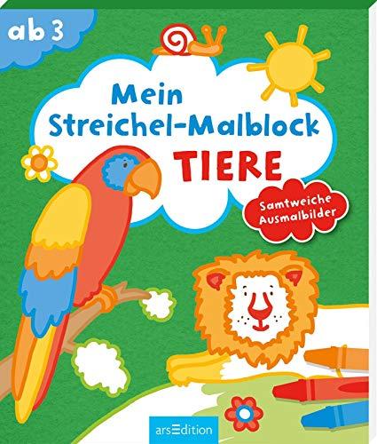 Mein Streichel-Malblock Tiere: Samtweiche Ausmalbilder