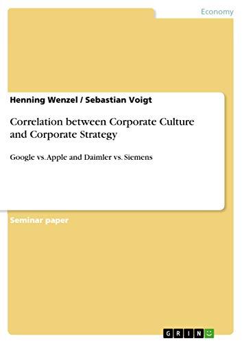 Correlation between Corporate Culture and Corporate Strategy: Google vs. Apple and Daimler vs. Siemens