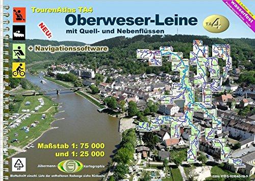 TourenAtlas Wasserwandern / TourenAtlas TA4 Oberweser-Leine: Oberweser-Leine - mit Quell- und Nebenflüssen