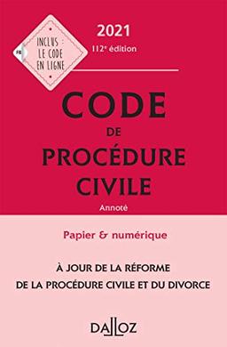 Code de procédure civile 2021, annoté