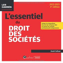 L'essentiel du droit des sociétés : 2022-2023