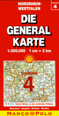 Die Generalkarten, Großraumausgabe, Bundesrepublik Deutschland, Bl.4, Ruhrgebiet, Rheinland, Westfalen, Frankfurt (Marco Polo Regional Maps: Germany)