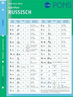 PONS Schriften auf einen Blick. Russisch