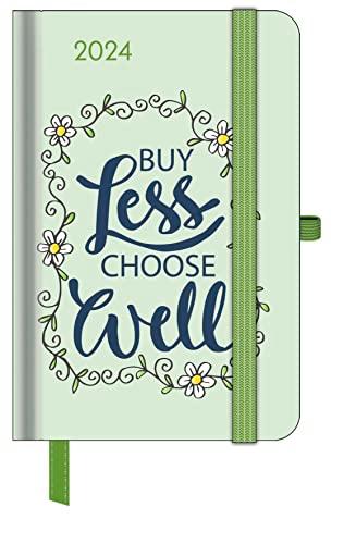 GreenLine Diary Green Vibes 2024 - Buchkalender - Taschenkalender - 10x15