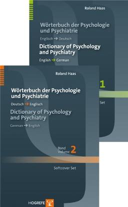 Wörterbuch der Psychologie und Psychiatrie / Dictionary of Psychology and Psychiatry: Softcover set edition (2 vols): Englisch-Deutsch / Deutsch-Englisch; English-German / German-English