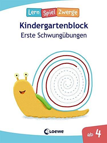 Die neuen LernSpielZwerge - Erste Schwungübungen: Kindergartenblock ab 4 Jahre - Lernspiele und Übungen für Kindergarten und Vorschule