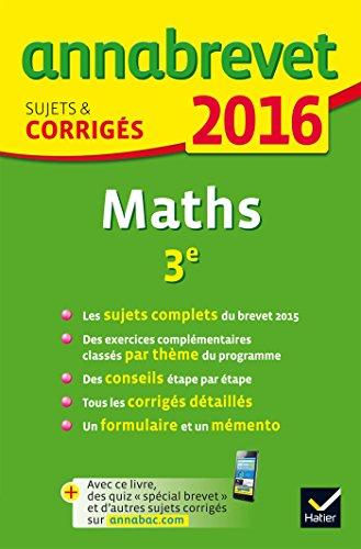 Maths 3e : 2016