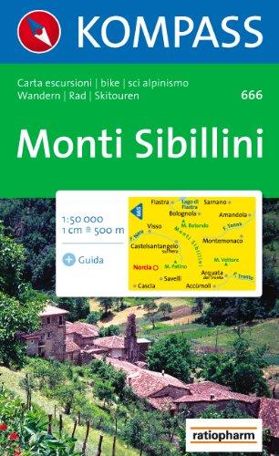 Monti Sibillini  1 : 50 000: Wandern / Rad / Skitouren. Carta escursioni / bike / sci alpinismo