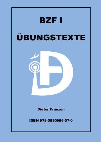 BZF I Übungstexte (Reihe: Flugfunksprechausbildung)