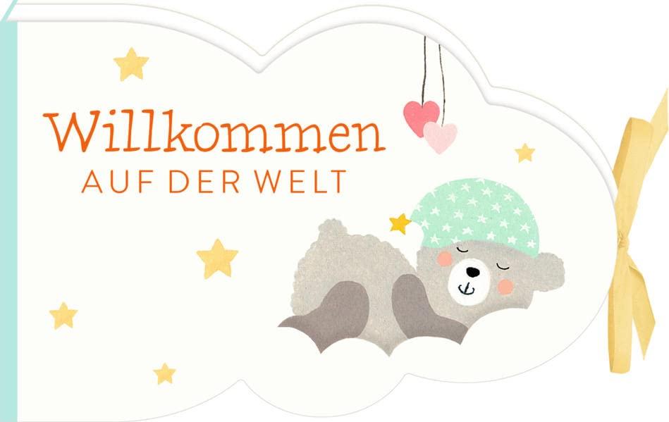 Geldkuvert-Geschenkbuch Wolke konturgestanzt: Willkommen auf der Welt