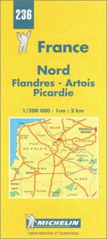 France Regional Nord de La France-Michelin Map #236: Flandres-Artois-Picardie (Michelin Maps)