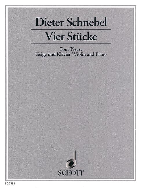 Vier Stücke: Violine und Klavier. Spielpartitur.