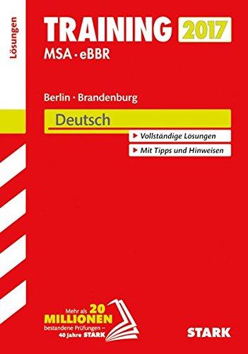 Training Mittlerer Schulabschluss Berlin/Brandenburg - Deutsch Lösungen