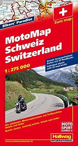 MotoMap Schweiz 1 : 275 000 (Hallwag Freizeitkarten)