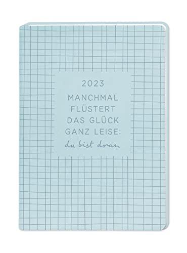 Terminplaner Lederlook A6 "Hellblau" 2023: Terminplaner Lederlook A6