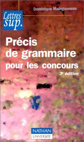 Précis de grammaire pour les concours