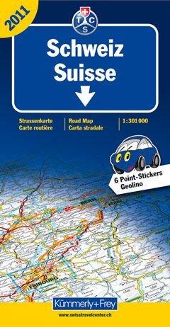 Offizielle Straßenkarte Touring Club Schweiz 1:301 000