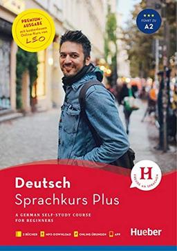 Hueber Sprachkurs Plus Deutsch A1/A2 – Premiumausgabe: A German Self-Study Course for Beginners / Buch mit Audios und Videos online, Begleitbuch, Online-Übungen und LEO-Onlinekurs