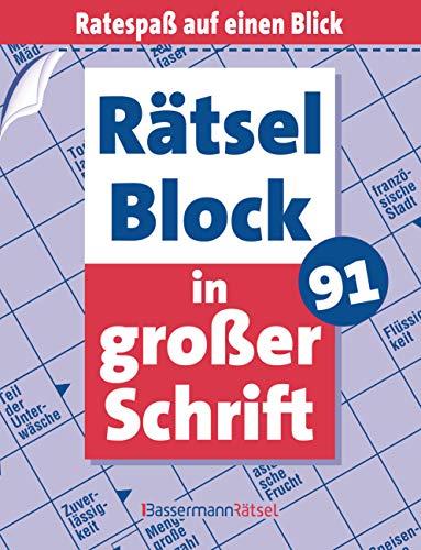 Rätselblock in großer Schrift 91