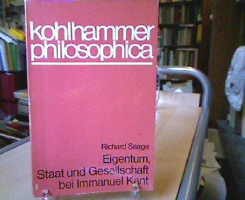 Eigentum, Staat und Gesellschaft bei Immanuel Kant