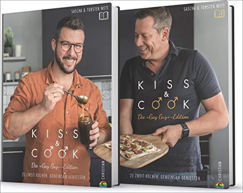 Kiss & Cook - Die Gay-Guy-Edition. Das ultimative Kochbuch-Set für alle schwulen Paare. Die besten Rezepte für jeden Tag und für das Kochen zu zweit. Ein ideales Geschenkbuch.