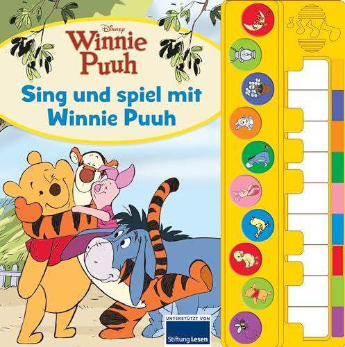 Disney Winnie Puuh - Sing und spiel mit Winnie Puuh - Liederbuch mit Klaviertastatur - Vor- und Nachspielfunktion - 10 beliebte Kinderlieder - Soundbuch