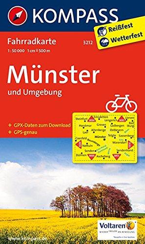 Münster und Umgebung: Fahrradkarte mit GPX-Daten zum Download. GPS-genau. 1:50000 (KOMPASS-Fahrradkarten Deutschland, Band 3212)