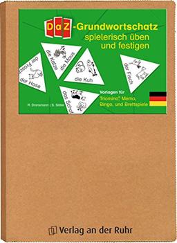 DaZ-Grundwortschatz spielerisch üben und festigen: Vorlagen für Triomino®, Memo, Bingo und Brettspiele